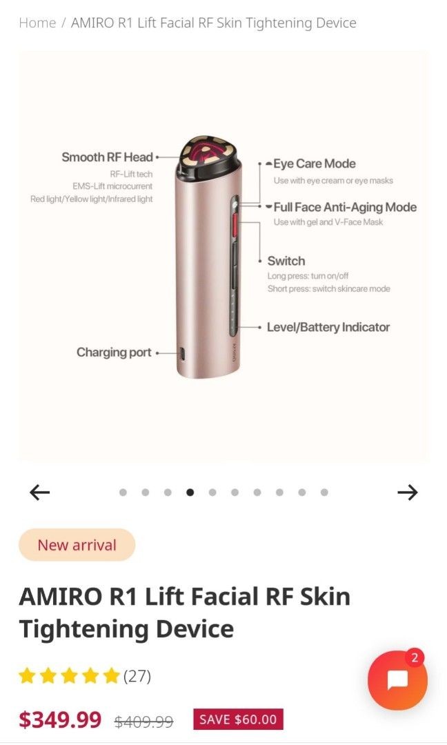 Amiro R1 Master RF Skin Tightening Anti-Wrinkle photo 4
