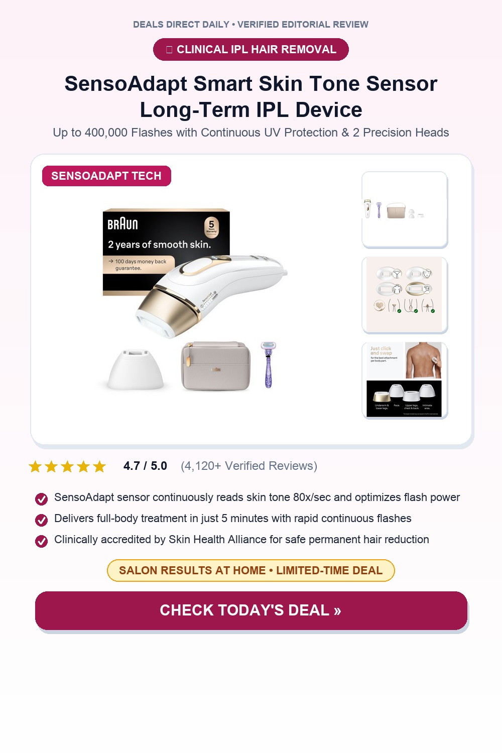 Braun Silk-Expert Pro 5 IPL Long-Term Hair Removal Pinterest Pin Creative