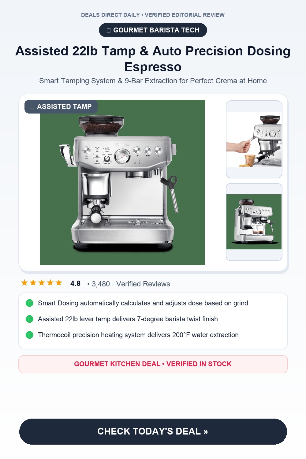 Breville the Barista Express Impress Espresso Machine Pinterest Pin Creative