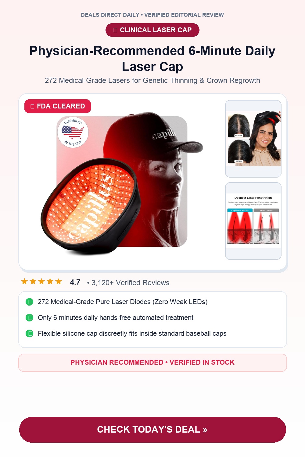 CapillusPro Clinical Hair Growth Laser Cap Pinterest Pin Creative