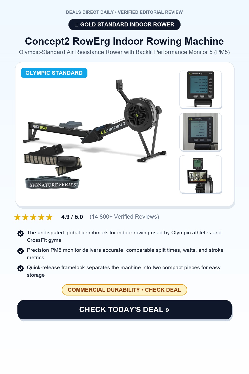 Concept2 RowErg Indoor Rowing Machine with PM5 Pinterest Pin Creative