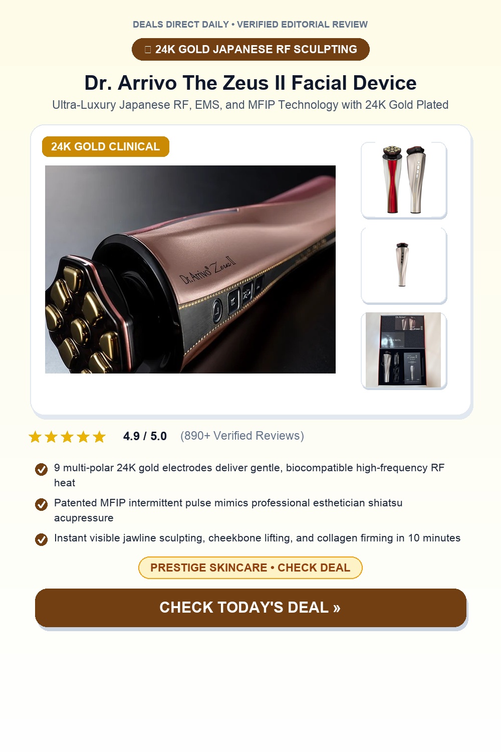 Dr. Arrivo Zeus II Premium Japanese RF Facial Sculpting Pinterest Pin Creative