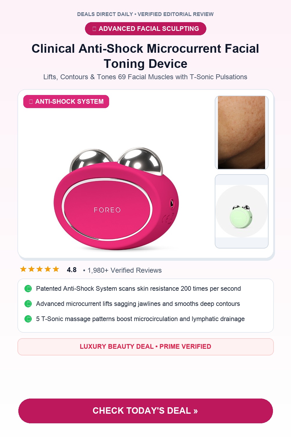Foreo BEAR 2 Advanced Microcurrent Toning Device Pinterest Pin Creative