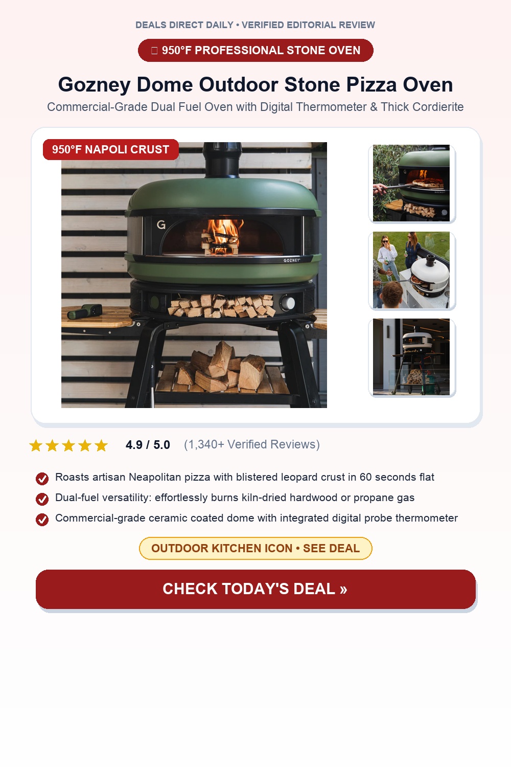 Gozney Dome Professional Outdoor Stone Pizza Oven Pinterest Pin Creative