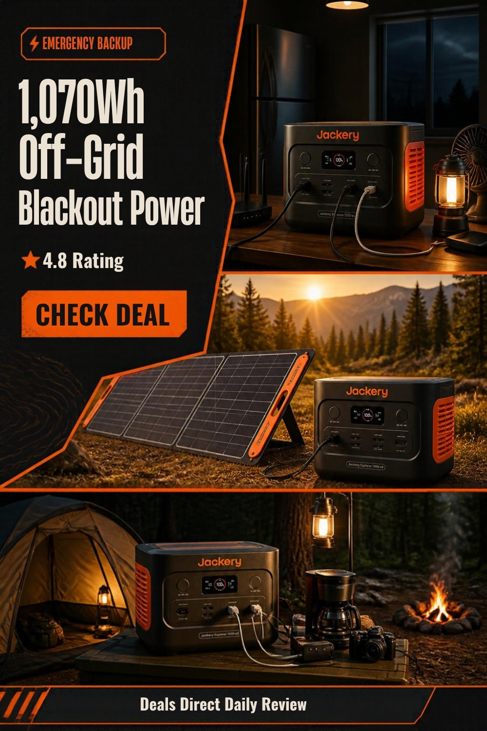 Jackery Explorer 1000 v2 Portable Power Station Pinterest Pin Creative