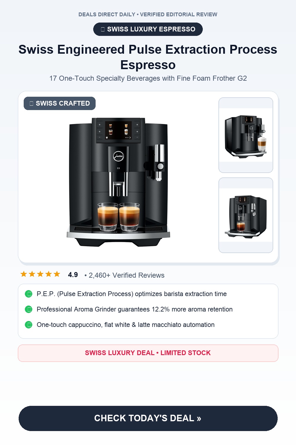 Jura E8 Automatic Coffee Machine Piano Black Pinterest Pin Creative