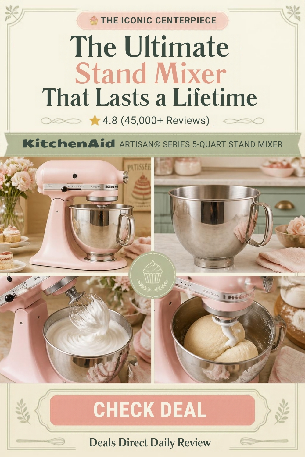 KitchenAid Artisan Series 5-Quart Stand Mixer Pinterest Pin Creative