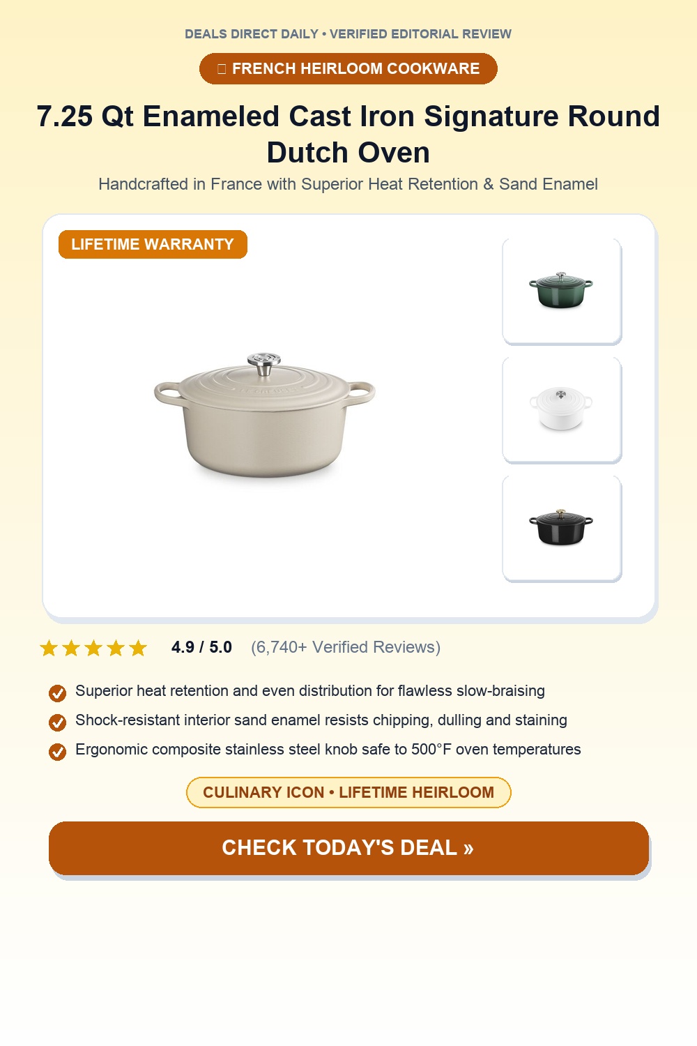 Le Creuset Enameled Cast Iron 7.25 Qt Dutch Oven Pinterest Pin Creative