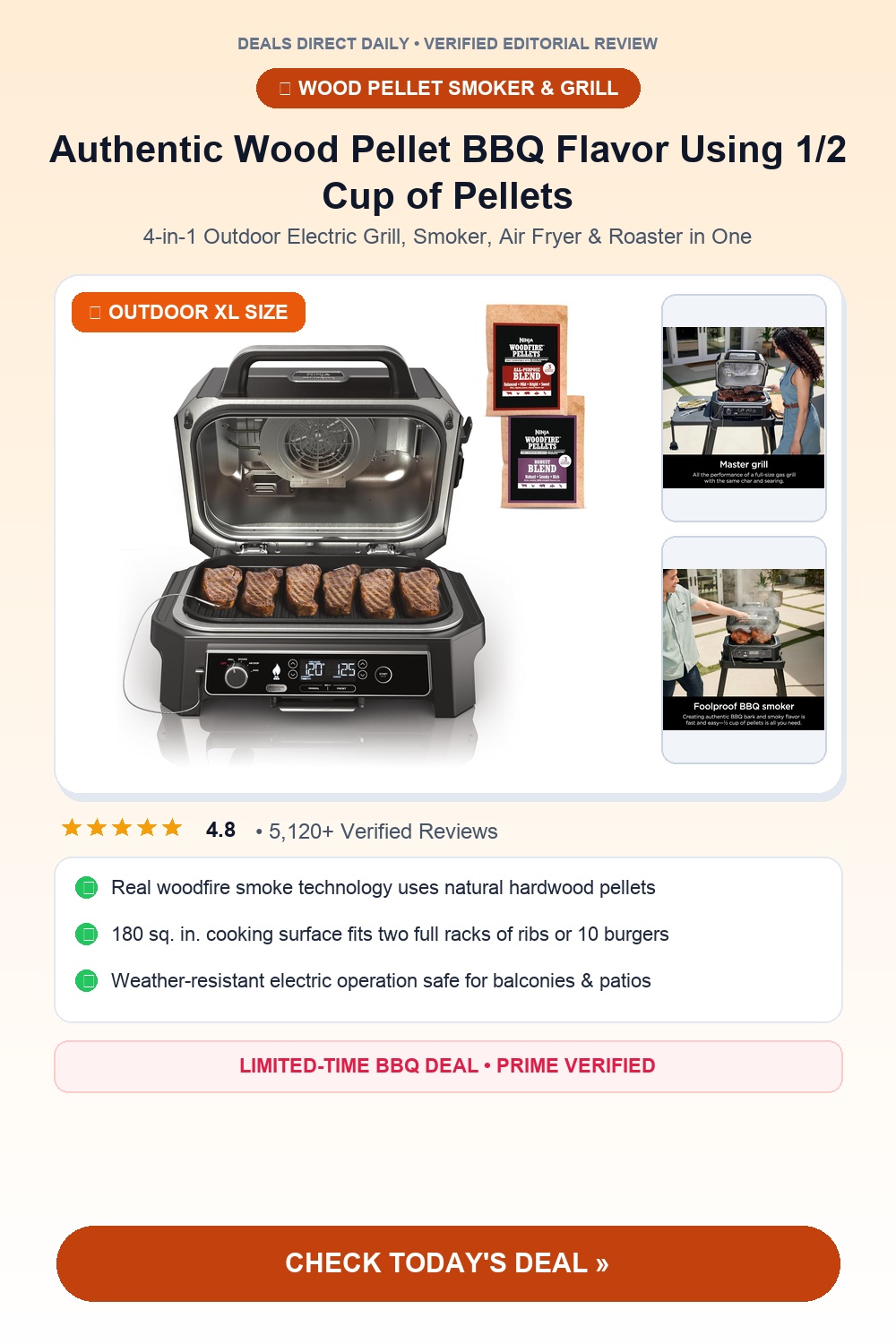 Ninja Woodfire Outdoor XL Grill & Smoker Pinterest Pin Creative