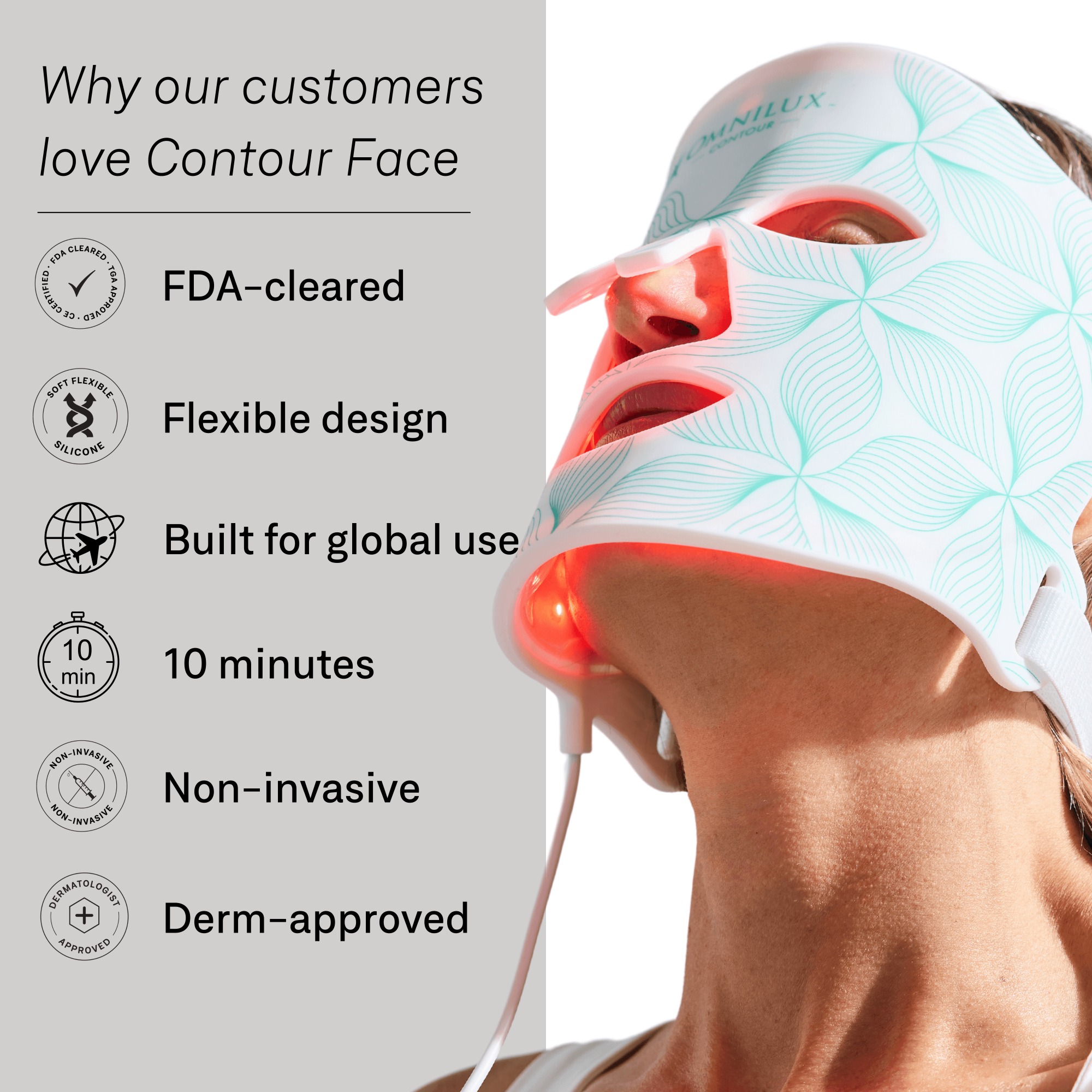 Omnilux Contour Face Flexible Red Light Mask photo 6