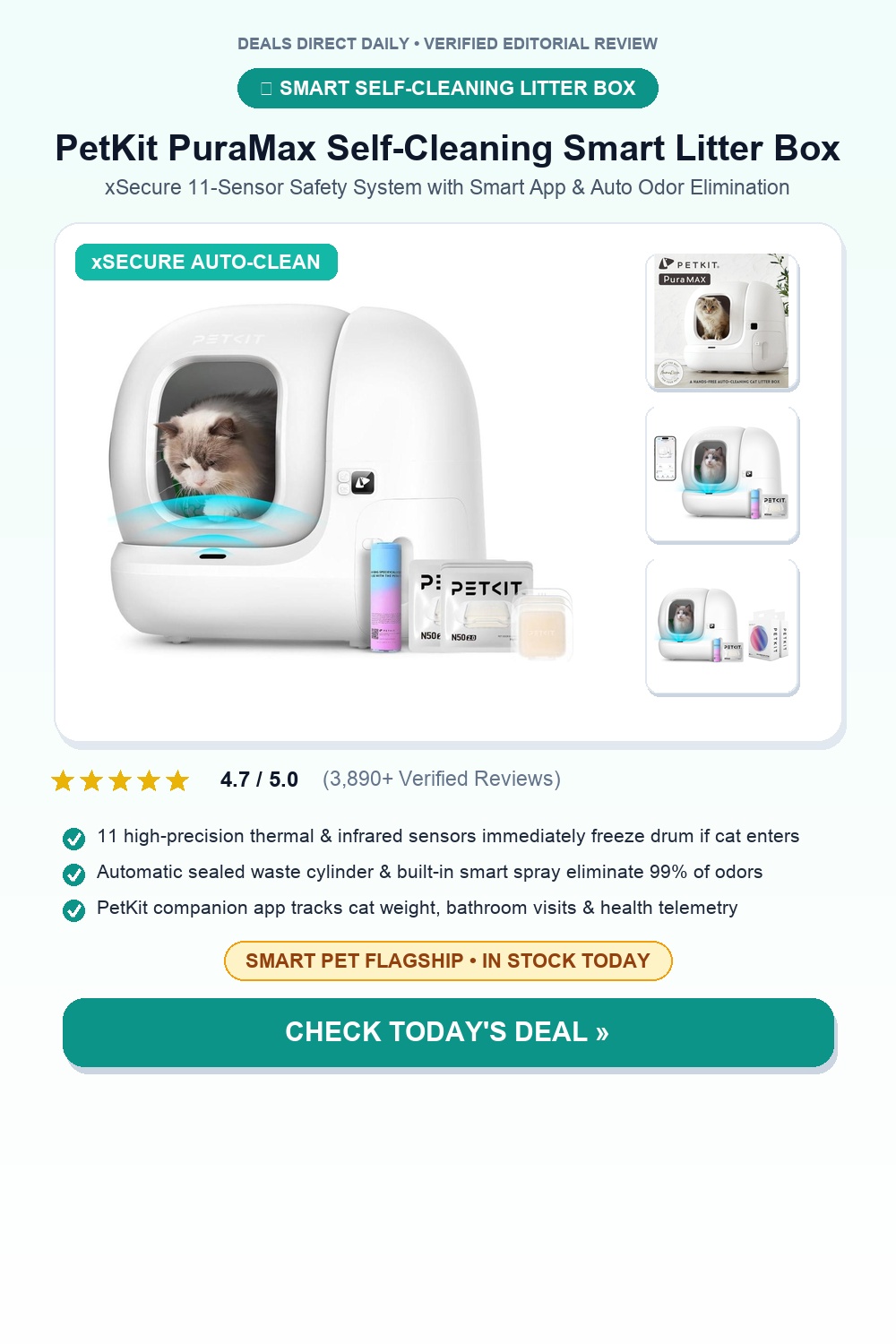 PetKit PuraMax Self-Cleaning Smart Cat Litter Box Pinterest Pin Creative