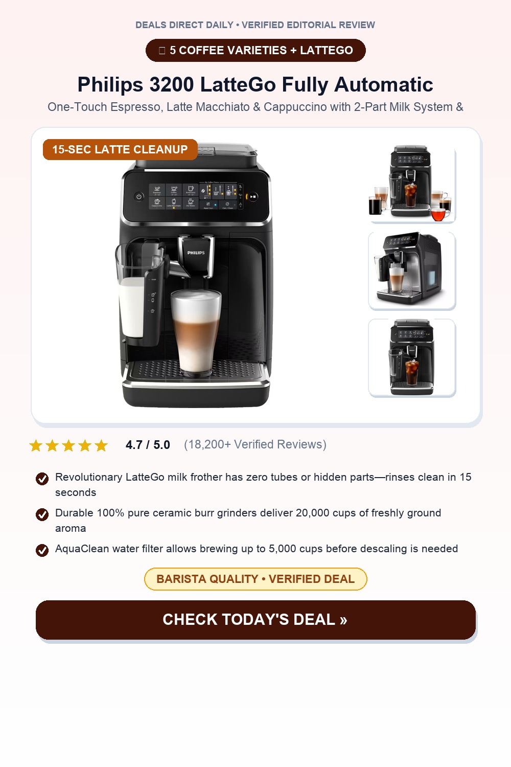 Philips 3200 Series Fully Automatic LatteGo Espresso Pinterest Pin Creative