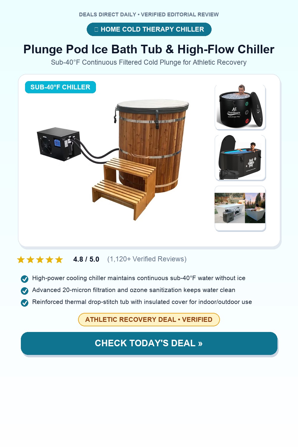 Plunge Pod Ice Bath Cold Plunge Tub with Chiller Pinterest Pin Creative