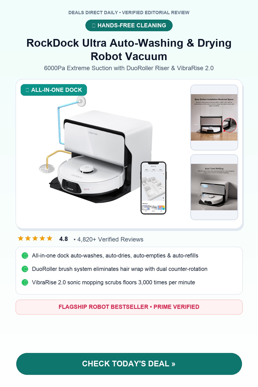 Roborock S8 Pro Ultra Robot Vacuum and Mop Pinterest Pin Creative