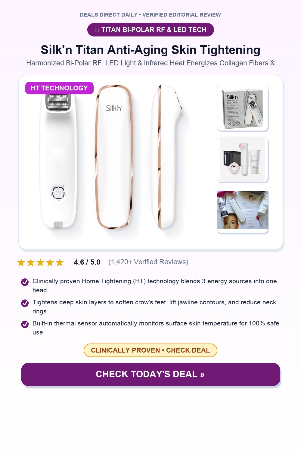 Silkn Titan Anti-Aging Collagen Skin Tightening Pinterest Pin Creative