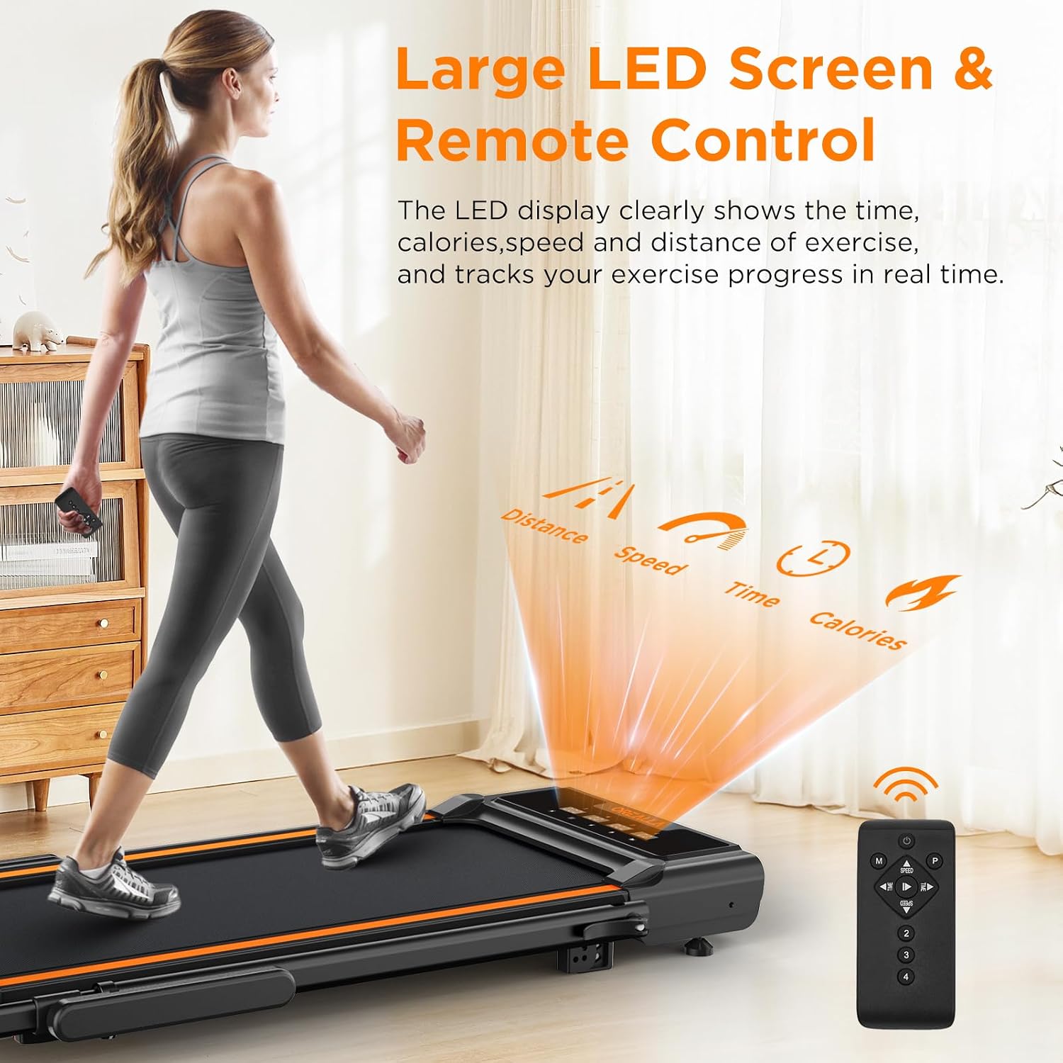 Sperax Folding Under-Desk Walking Pad Treadmill photo 5
