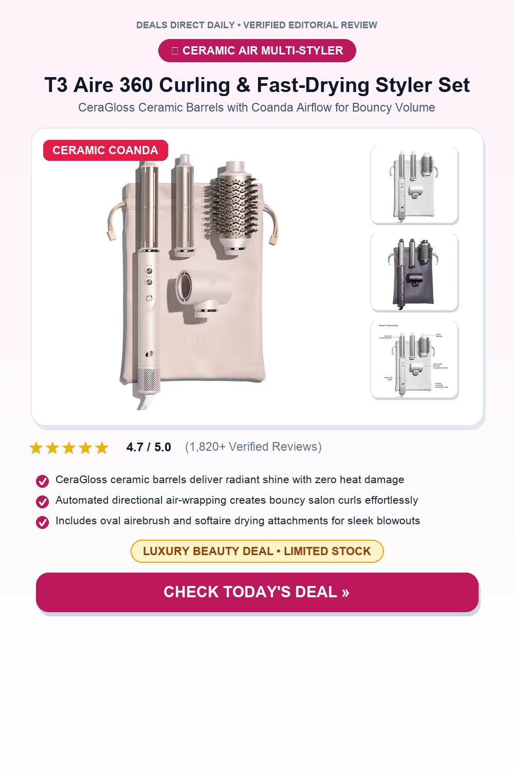 T3 Aire 360 Multi-Styler Curling & Drying Set Pinterest Pin Creative