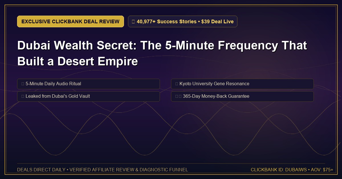 Dubai Wealth Secret — 5-Minute Morning Acoustic Wave System
