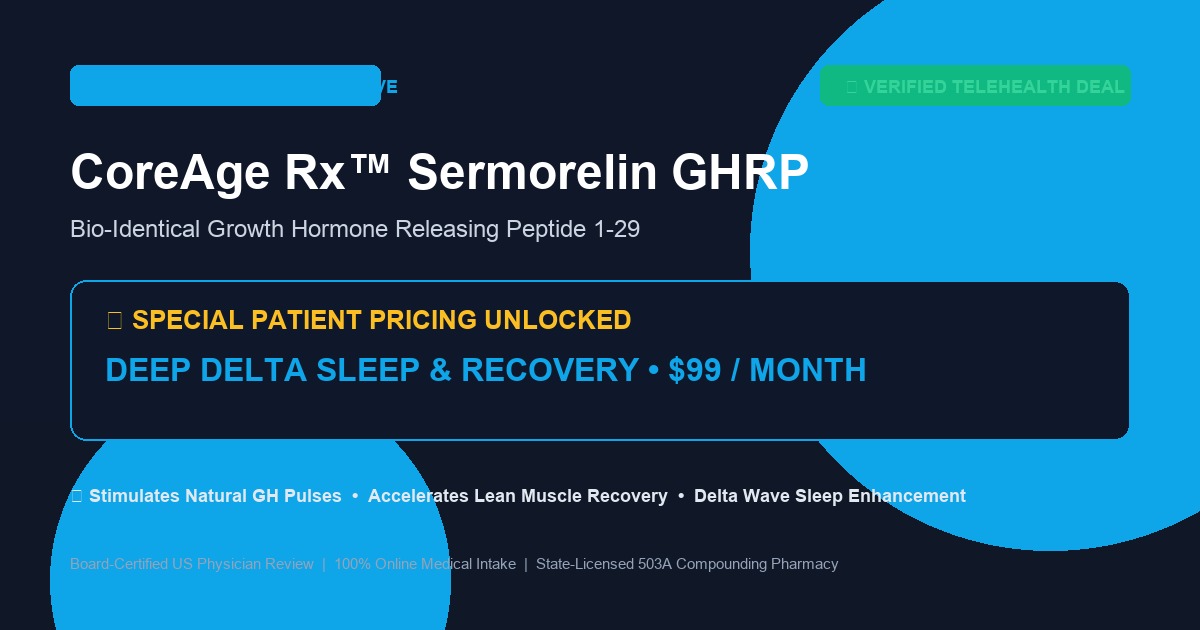 Sermorelin GHRP Peptide ($99/mo)