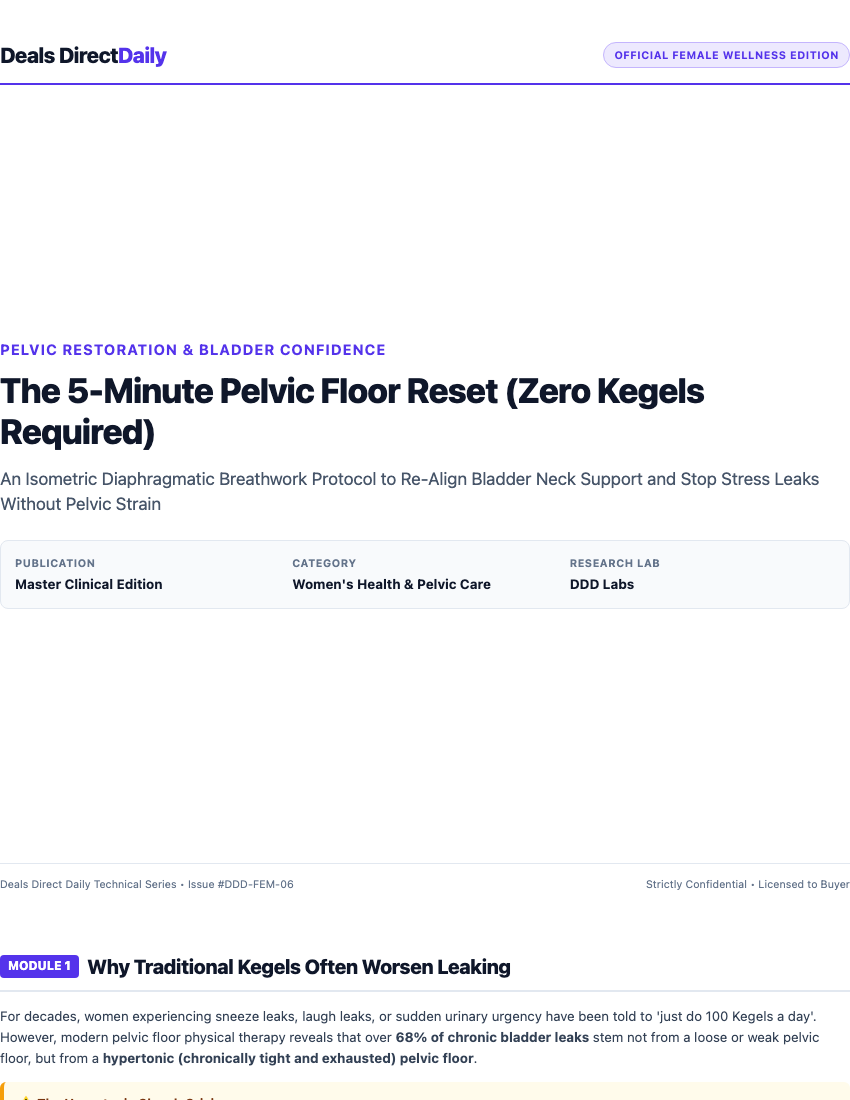 The 5-Minute Pelvic Floor Reset (Zero Kegels Required)